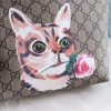 410812 Gucci手袋 卡通猫咪图案 布纹牛皮 古驰mini购物袋 粉色