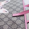 410812 Gucci手袋 卡通猫咪图案 布纹牛皮 古驰mini购物袋 粉色