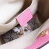 410812 Gucci手袋 卡通猫咪图案 布纹牛皮 古驰mini购物袋 粉色