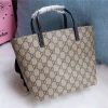 410812 Gucci手袋 立体卡通图案 布纹牛皮 古驰mini购物袋 黑色