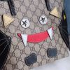 410812 Gucci手袋 立体卡通图案 布纹牛皮 古驰mini购物袋 黑色