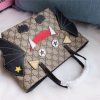 410812 Gucci手袋 立体卡通图案 布纹牛皮 古驰mini购物袋 黑色