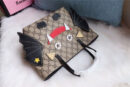410812 Gucci手袋 立体卡通图案 布纹牛皮 古驰mini购物袋 黑色