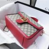 498110 Gucci女包 猪纹皮 双GG扣式 古驰包袋 翻盖手提肩包 红色