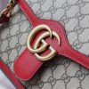 498110 Gucci女包 猪纹皮 双GG扣式 古驰包袋 翻盖手提肩包 红色