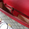 498110 Gucci女包 猪纹皮 双GG扣式 古驰包袋 翻盖手提肩包 红色