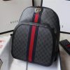 547967 Gucci男士背包 Ophidia系列 GG高级人造帆布 古驰双肩背包 黑灰色
