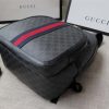 547967 Gucci男士背包 Ophidia系列 GG高级人造帆布 古驰双肩背包 黑灰色