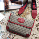 489617 Gucci女包 古驰单肩包 Gucci斜挎包 古驰虎头标 肩带可调 红色