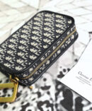 S5700CTZQ Diorquake Dior Oblique酒红色提花帆布皮夹 Dior手包 Dior手拿包 黑色