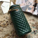 572298 Gucci绗缝皮革腰包 互扣式马衔扣 Gucci圆筒包 墨绿色