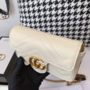 476433 Gucci GG Marmont系列绗缝皮革超迷你手袋 白色