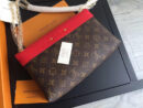 M41201 LV PallasChain手袋 Monogram帆布女包 LV链条包 红色