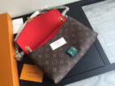 M41201 LV PallasChain手袋 Monogram帆布女包 LV链条包 红色