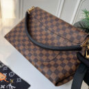 N40177 LV BEAUBOURG 手袋 Damier Ebene 帆布咖啡格女包 黑色