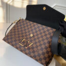 N40177 LV BEAUBOURG 手袋 Damier Ebene 帆布咖啡格女包 黑色