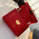 M44554 LV VAVIN BB 手袋 Monogram Empreinte 皮革女包 红色