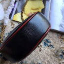 550154 Gucci手袋 GG Marmont 斜纹绗缝皮革 圆形 Gucci迷你肩背包 黑色