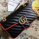 443497 Gucci手袋 GG Marmont 斜纹绗缝皮革 小号 Gucci肩背包 黑色