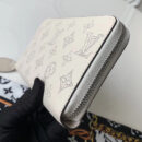 M61869 LV Zippy 拉链钱夹 Monogram镂孔花纹钱包 象牙白