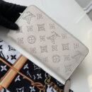M61869 LV Zippy 拉链钱夹 Monogram镂孔花纹钱包 象牙白