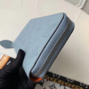 M67410 LV Zippy 拉链钱夹 Monogram镂孔花纹钱包 浅绿色