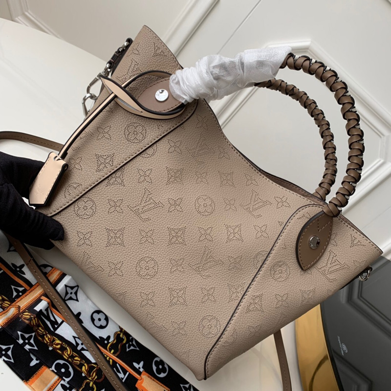 M53914 LV HINA 小号手袋 2019新款 编织皮革手柄女包 咖啡色