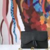 M5620 Dior Saddle系列女包 woc包型 小牛皮 迪奥链条包 Dior手拿包 黑色