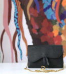M5620 Dior Saddle系列女包 woc包型 小牛皮 迪奥链条包 Dior手拿包 黑色
