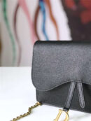 M5620 Dior Saddle系列女包 woc包型 小牛皮 迪奥链条包 Dior手拿包 黑色