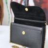 M5620 Dior Saddle系列女包 woc包型 小牛皮 迪奥链条包 Dior手拿包 黑色