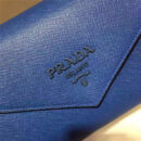 1BA186 Prada Monochrome女包 Saffiano皮革 翻盖 普拉达链条手袋 蓝色