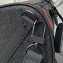M30345 LV KEEPALL BANDOULIERE 50 旅行袋 LV Taiga 皮革行李包 黑色