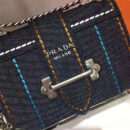 1BD045 Prada cahier 新面料 间面线设计 丹宁手袋 普拉达单肩斜挎包