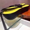 1BD168 Prada Sidonie女包 小牛皮 拼色翻盖 皮革单肩包 柠檬黄