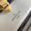 N40113 LV VAVIN 小号手袋 Damier Ebene咖啡格帆布女包 LV链条包 奶白