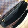 N40113 LV VAVIN 小号手袋 Damier Ebene咖啡格帆布女包 LV链条包 奶白
