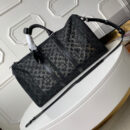 M53971 LV Keepall 50 旅行袋 Monogram刺绣透视图案旅行包 黑色