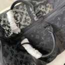 M53971 LV Keepall 50 旅行袋 Monogram刺绣透视图案旅行包 黑色