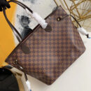 N41603 LV Neverfull 中号手袋 Damier Ebene咖啡格 LV购物袋