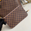 N41603 LV Neverfull 中号手袋 Damier Ebene咖啡格 LV购物袋