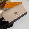 M62328 LV LOCKME II 钱夹 LV长款拉链钱夹 杏配黑