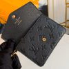 M60633 LV钥匙包 Monogram Empreinte皮革零钱包 黑色