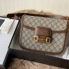 602204 Gucci 1955马衔扣肩背包 Gucci马鞍包 乌木色