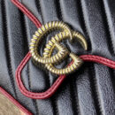 583571 Gucci GG Marmont 系列迷你手提包 斜纹绗缝皮革女包 黑色
