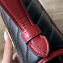 583571 Gucci GG Marmont 系列迷你手提包 斜纹绗缝皮革女包 黑色