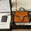 1572831320261420.jpg 583571 Gucci GG Marmont 系列迷你手提包 斜纹绗缝皮革女包 砖红色