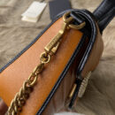 583571 Gucci GG Marmont 系列迷你手提包 斜纹绗缝皮革女包 砖红色