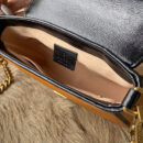 583571 Gucci GG Marmont 系列迷你手提包 斜纹绗缝皮革女包 砖红色