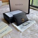 523665 Gucci Animalier系列卡片夹 Gucci卡包 蜜蜂标志黑色